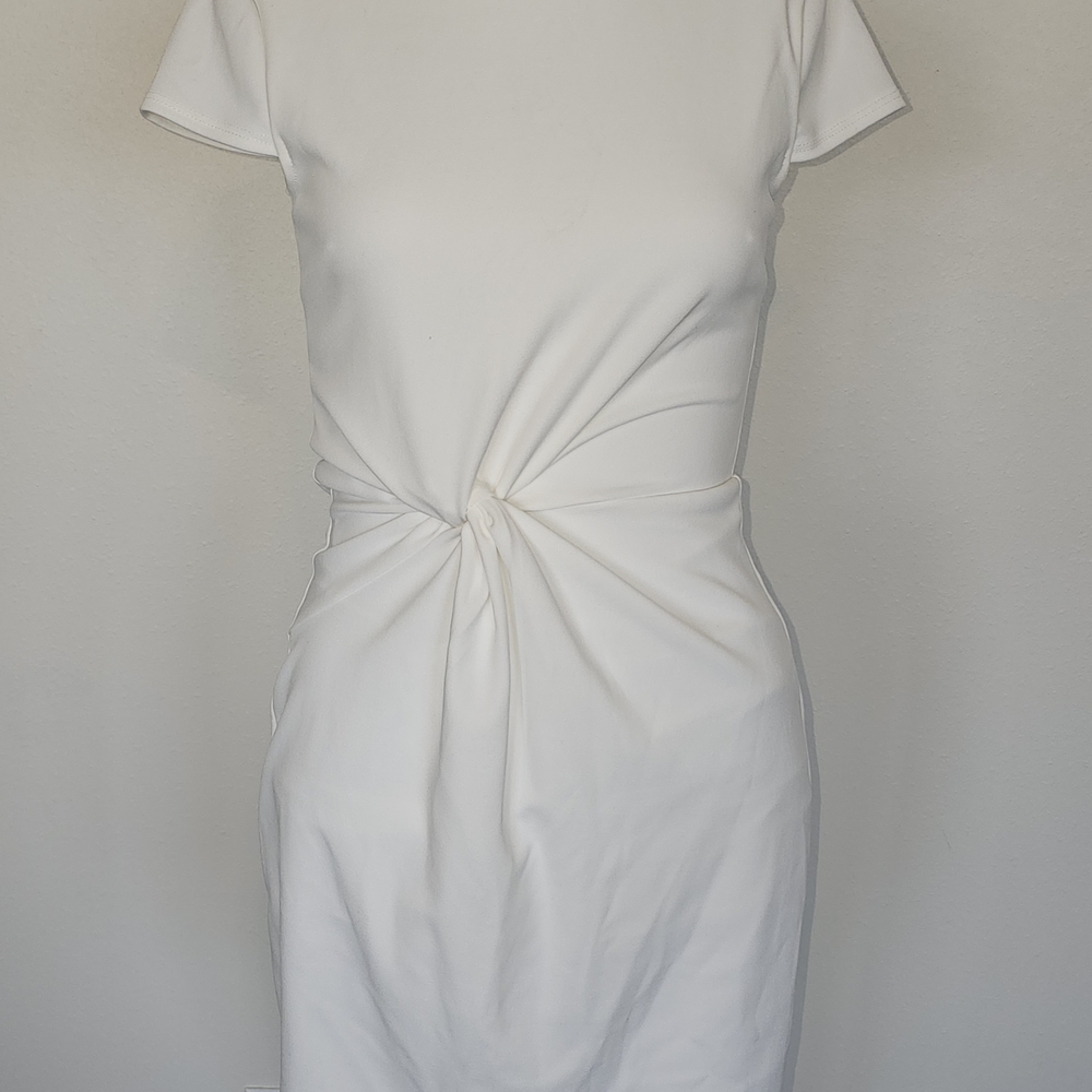 Elegant White Knot Dress